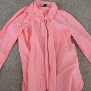 Pink button up shirt